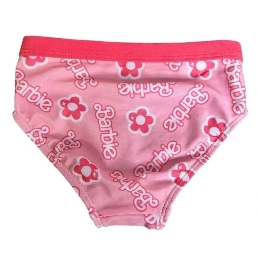 Barbie Toddler Girls Pink Long Sleeve Bikini Swimsuit 2-Piece‎ UPF 50+ Size 3T